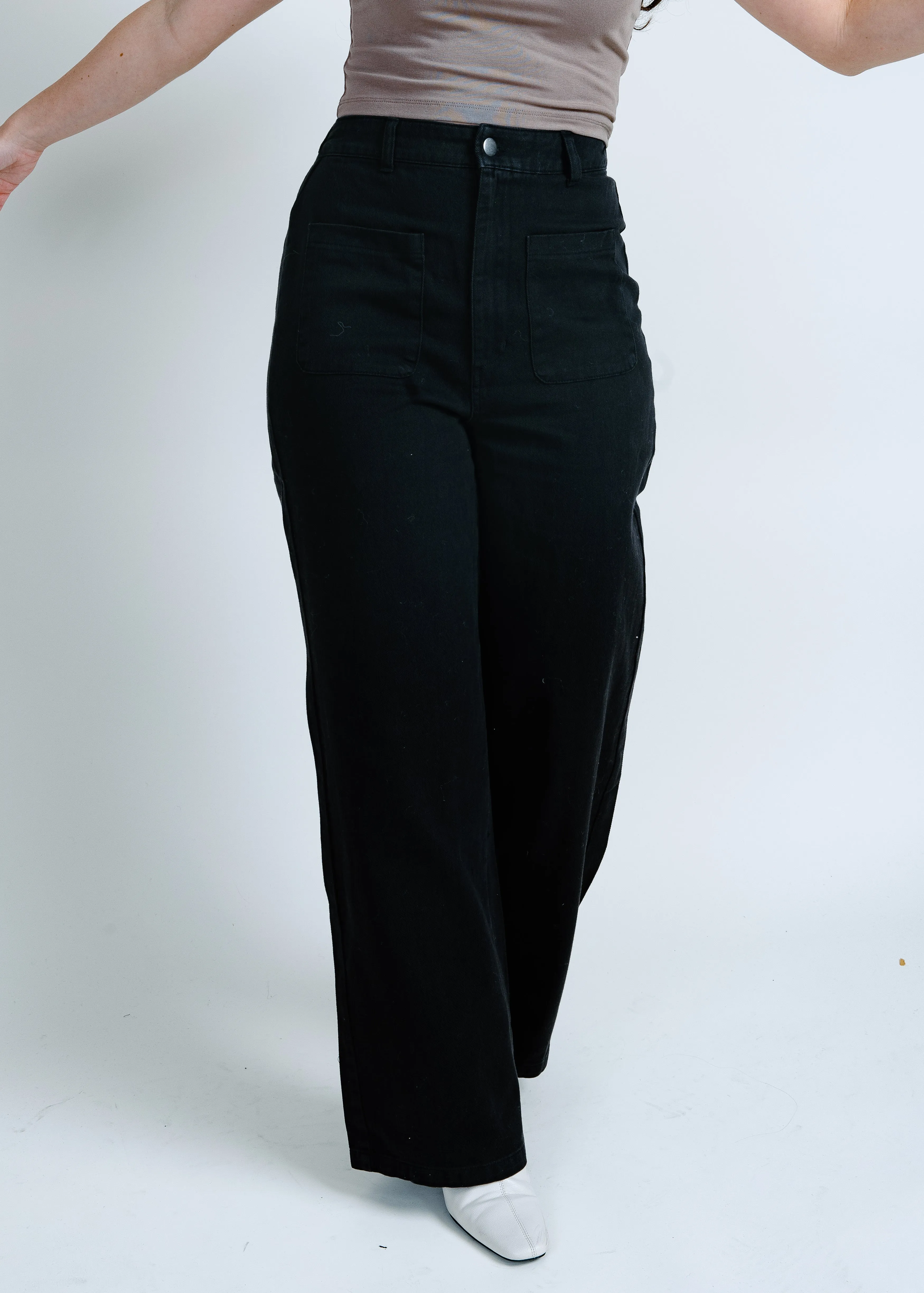 Hilton Wide-Leg Pants - Black