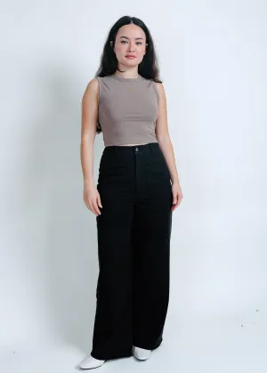 Hilton Wide-Leg Pants - Black