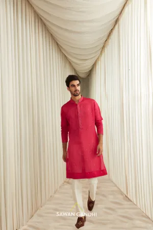 Hot pink ghicha kurta