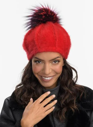 Hugged Angora Beret