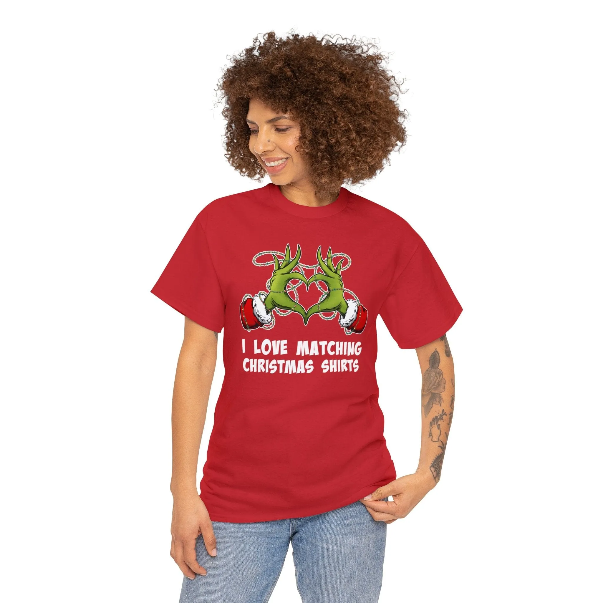 I Love Matching Christmas Shirts