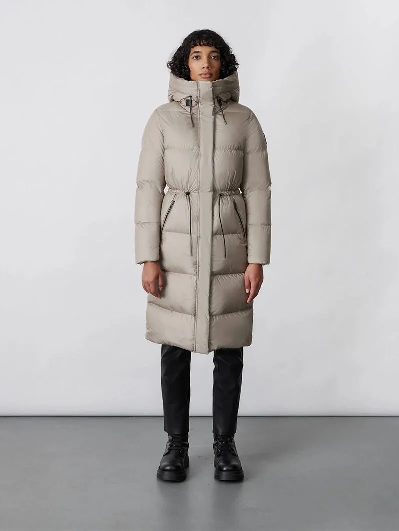 ISHANI Foil Shield Long Down with Hood Champagne
