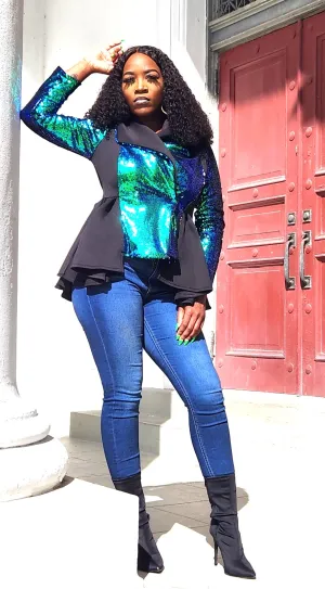 It's A Green Thing Sequin Jacket