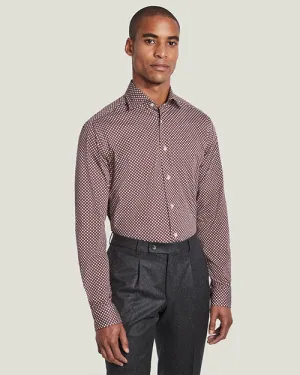JACK VICTOR | Rosemount Geometric Sport Shirt | Burgundy