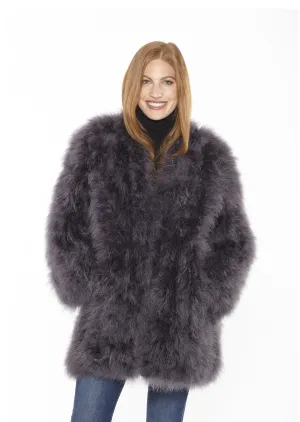 Jacket, Feather 3/4 Length - Linda Richards - Style FT80