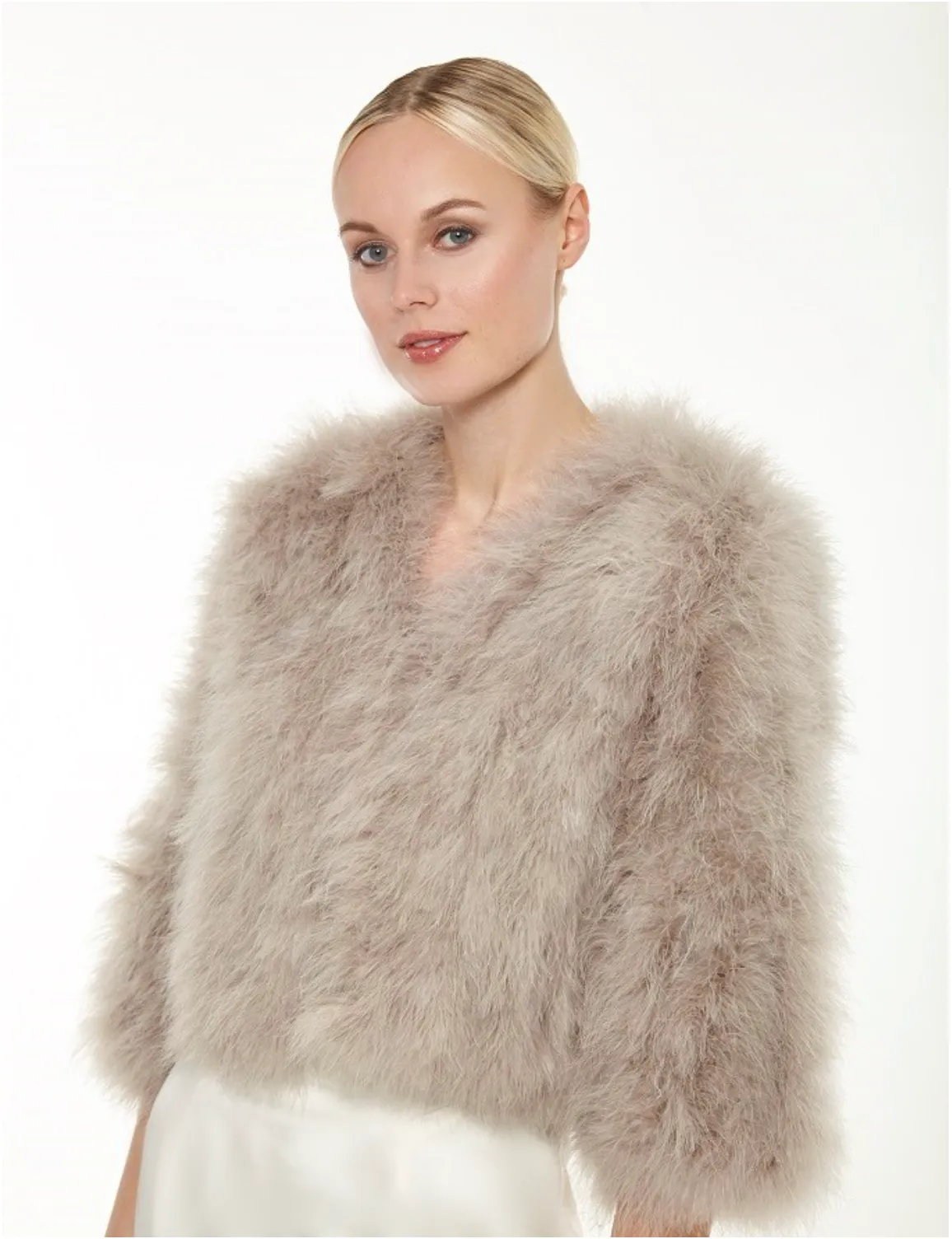 Jacket, Marabou Feather Bolero - Linda Richards - Style FT084