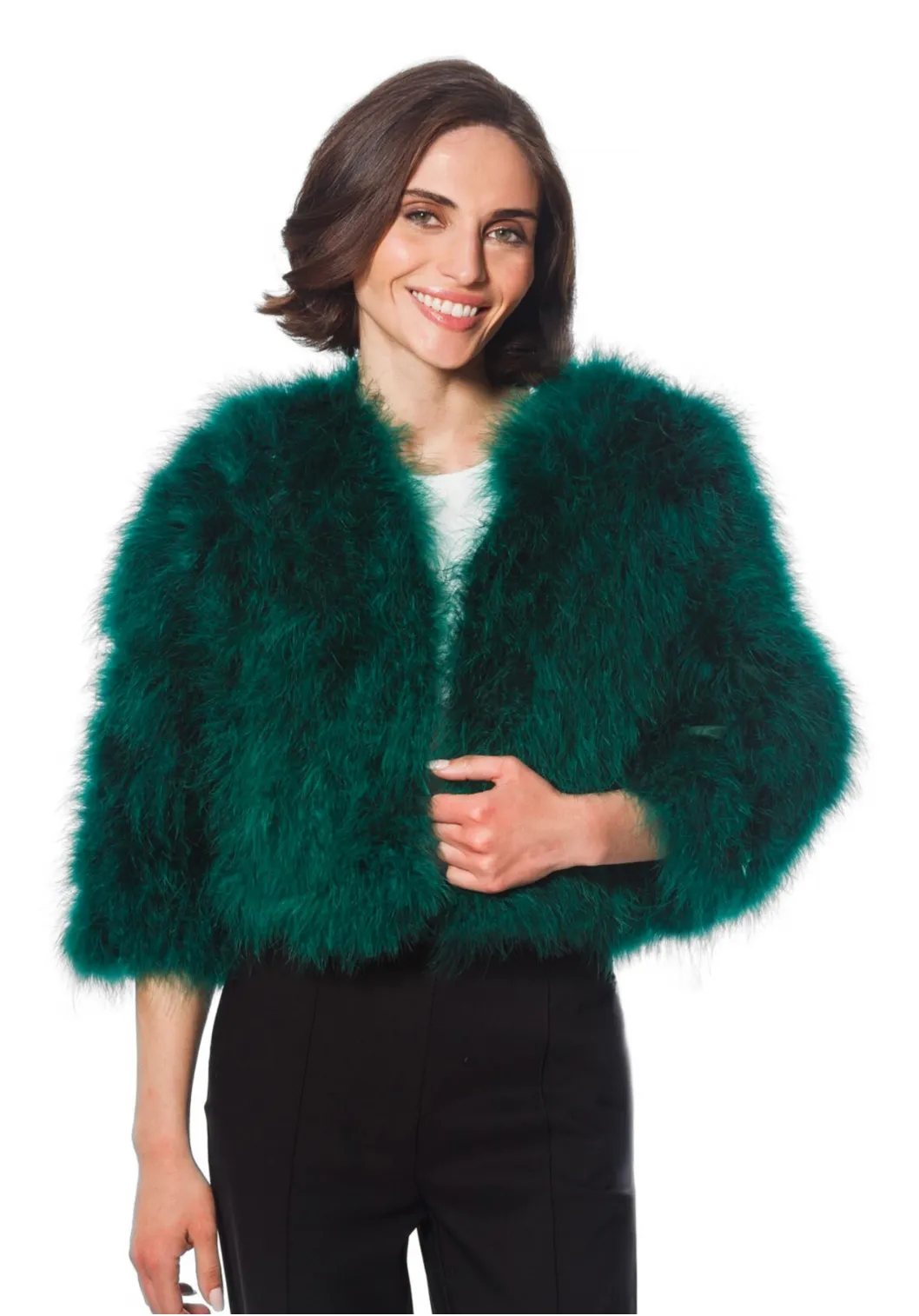 Jacket, Marabou Feather Bolero - Linda Richards - Style FT084