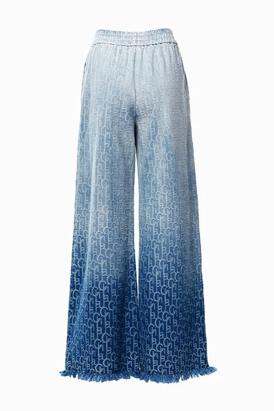 Jacquard Ombre Wide Leg Pants