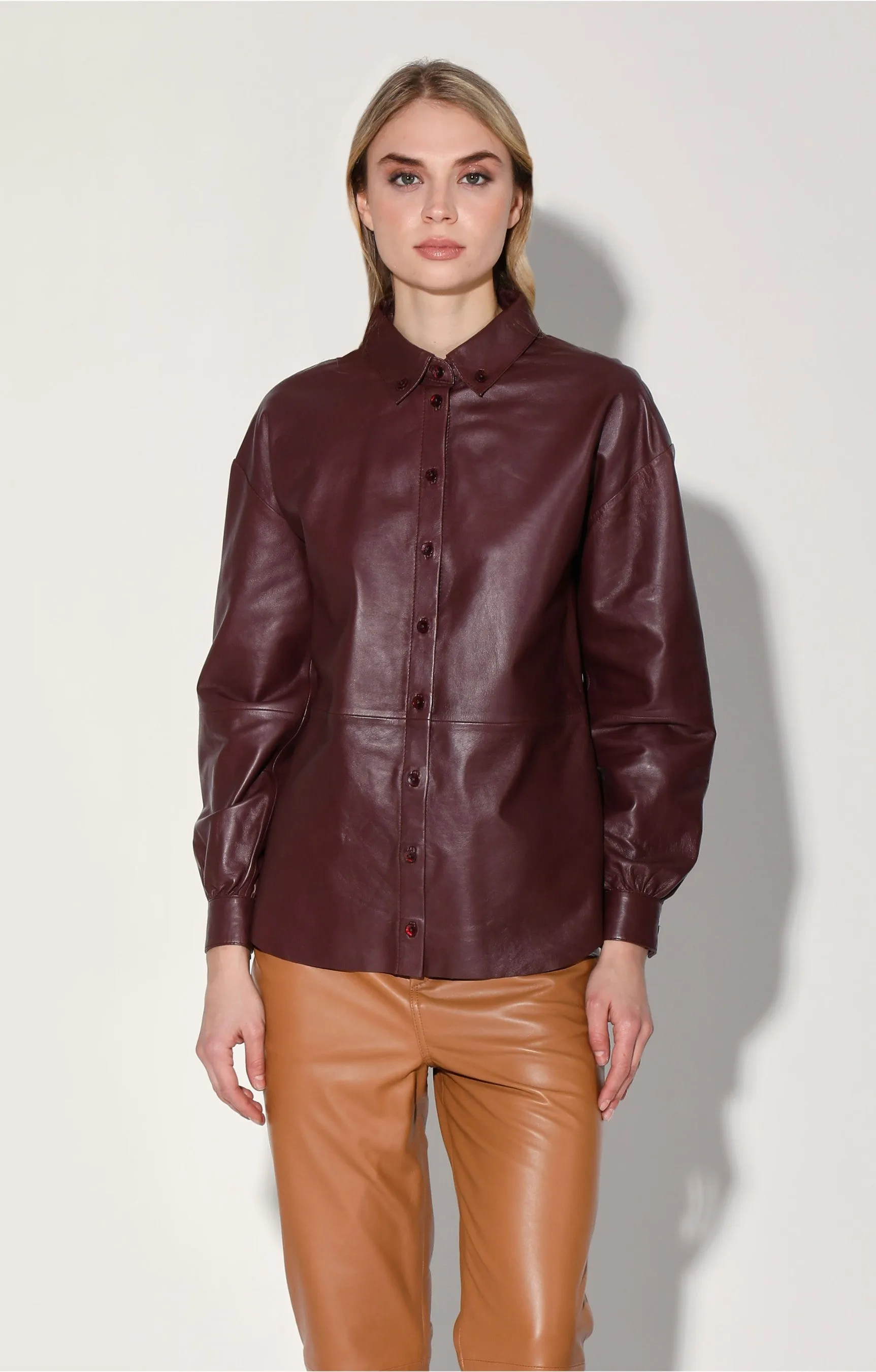 Jaycee Top, Plum - Leather by Walter Baker