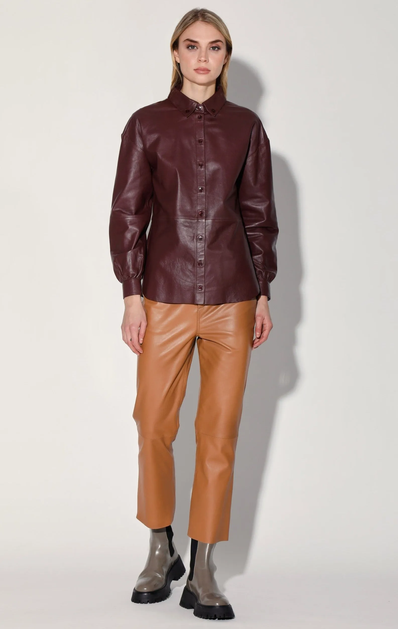 Jaycee Top, Plum - Leather by Walter Baker