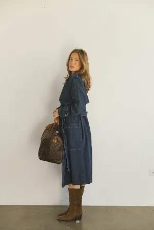Jaylene Denim Trench Coat