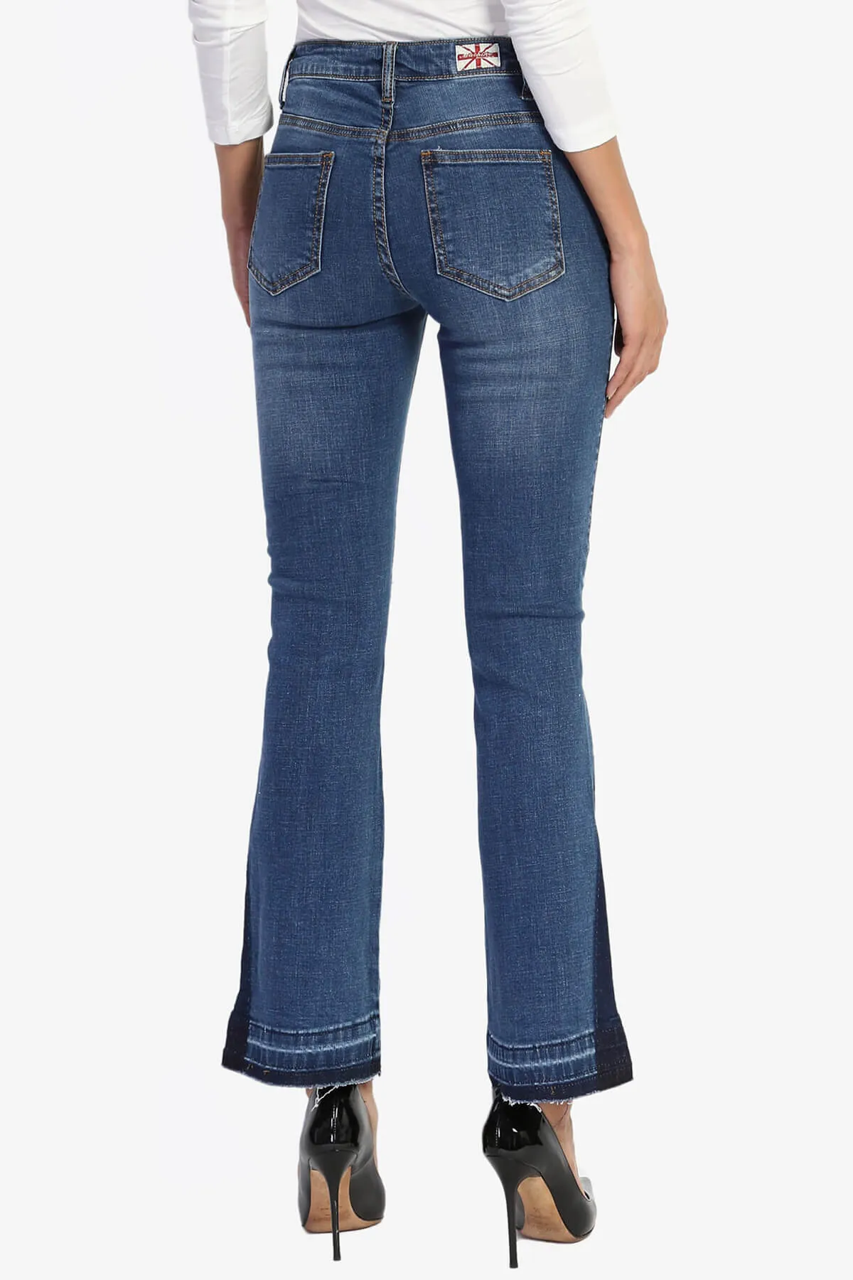 Jenna Cutoff Crop Flare Jeans