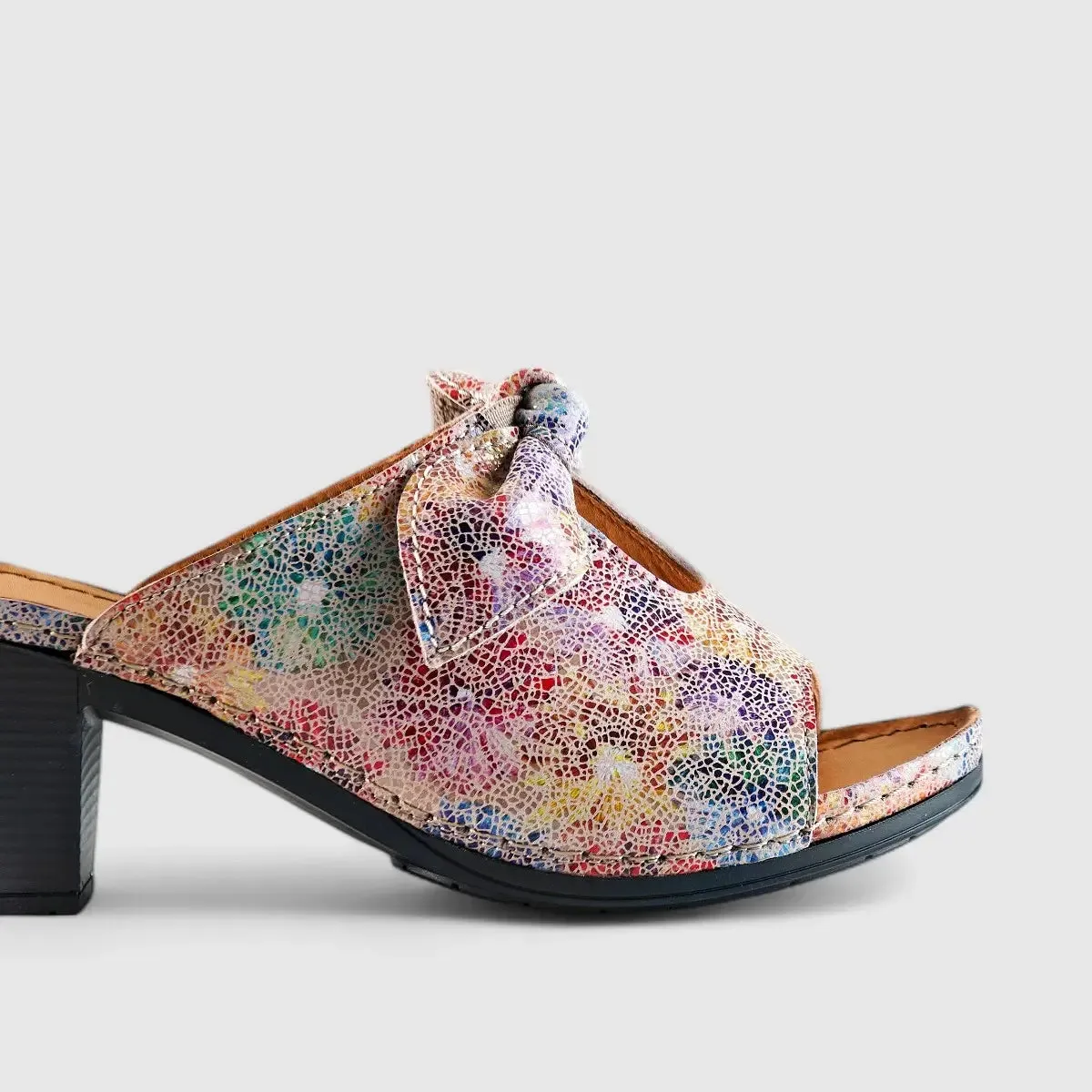 Karyoka Comfort Block Heel Push In 5307 Multi