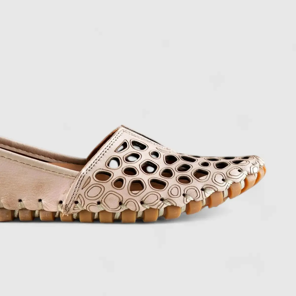 Karyoka Comfort Leather Casuals Beige 1164