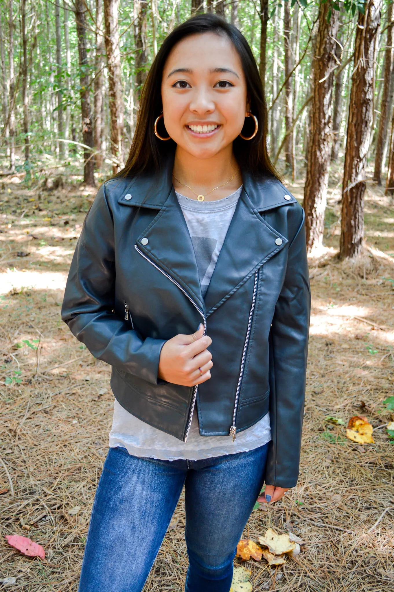 Katerina Faux Leather Jacket