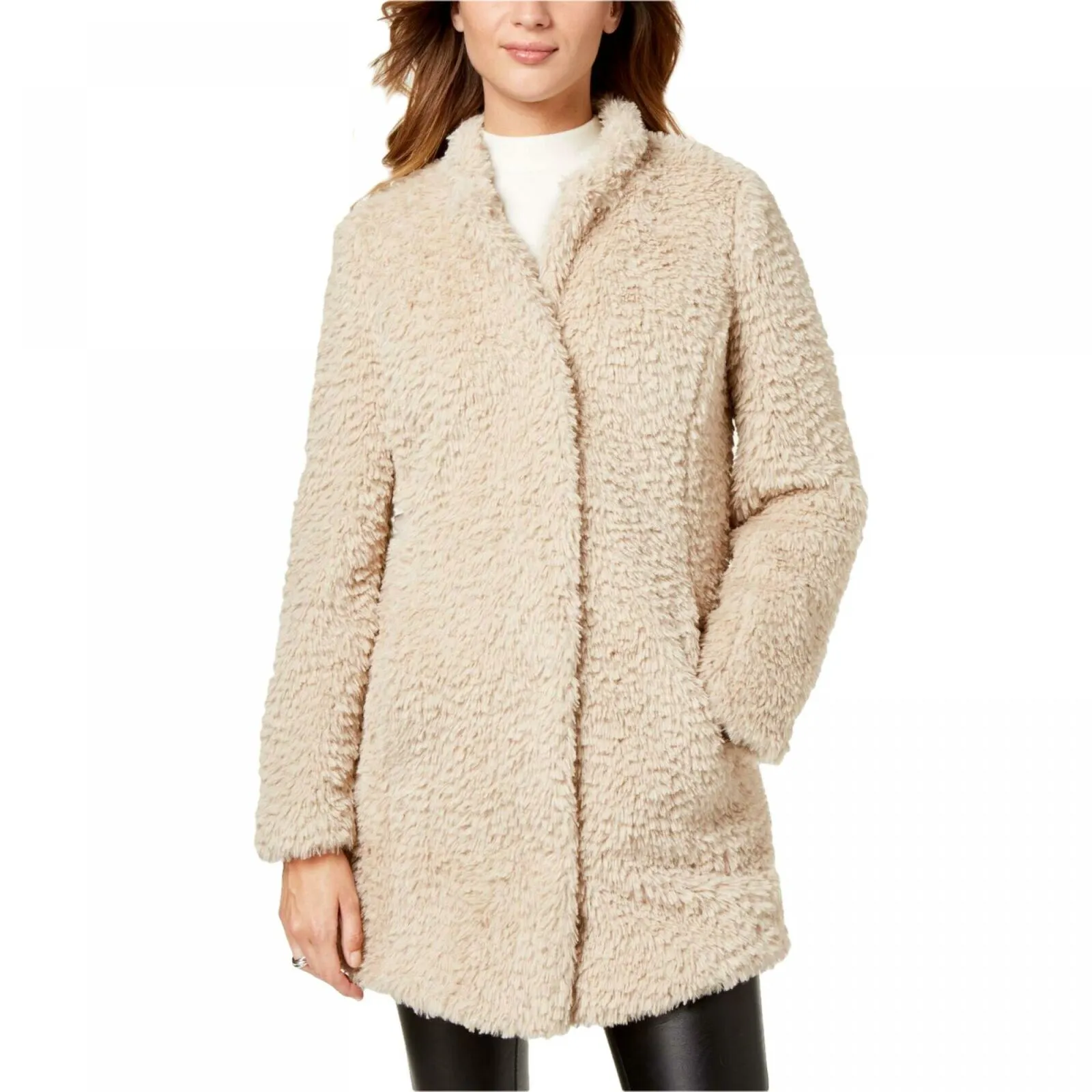 Kenneth Cole Women's Faux Fur Teddy Coat