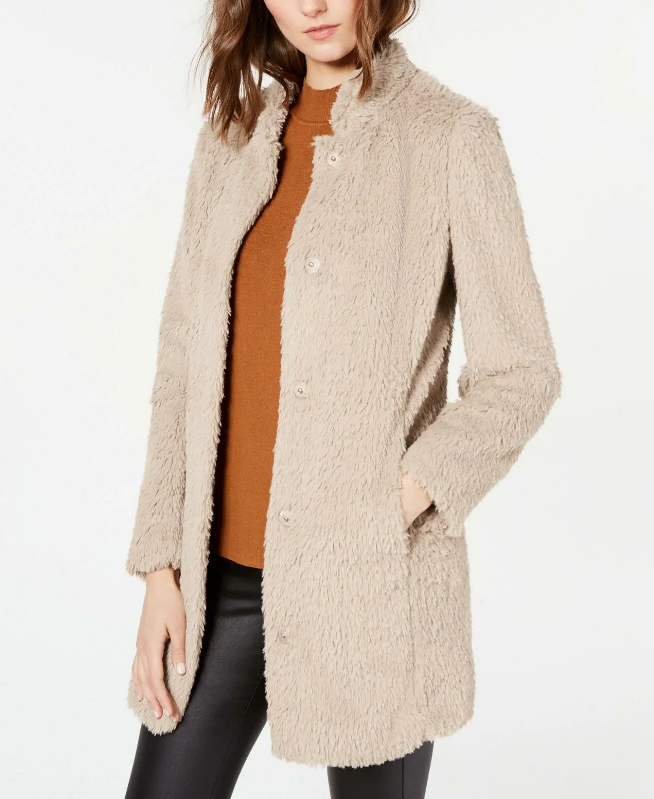 Kenneth Cole Women's Faux Fur Teddy Coat
