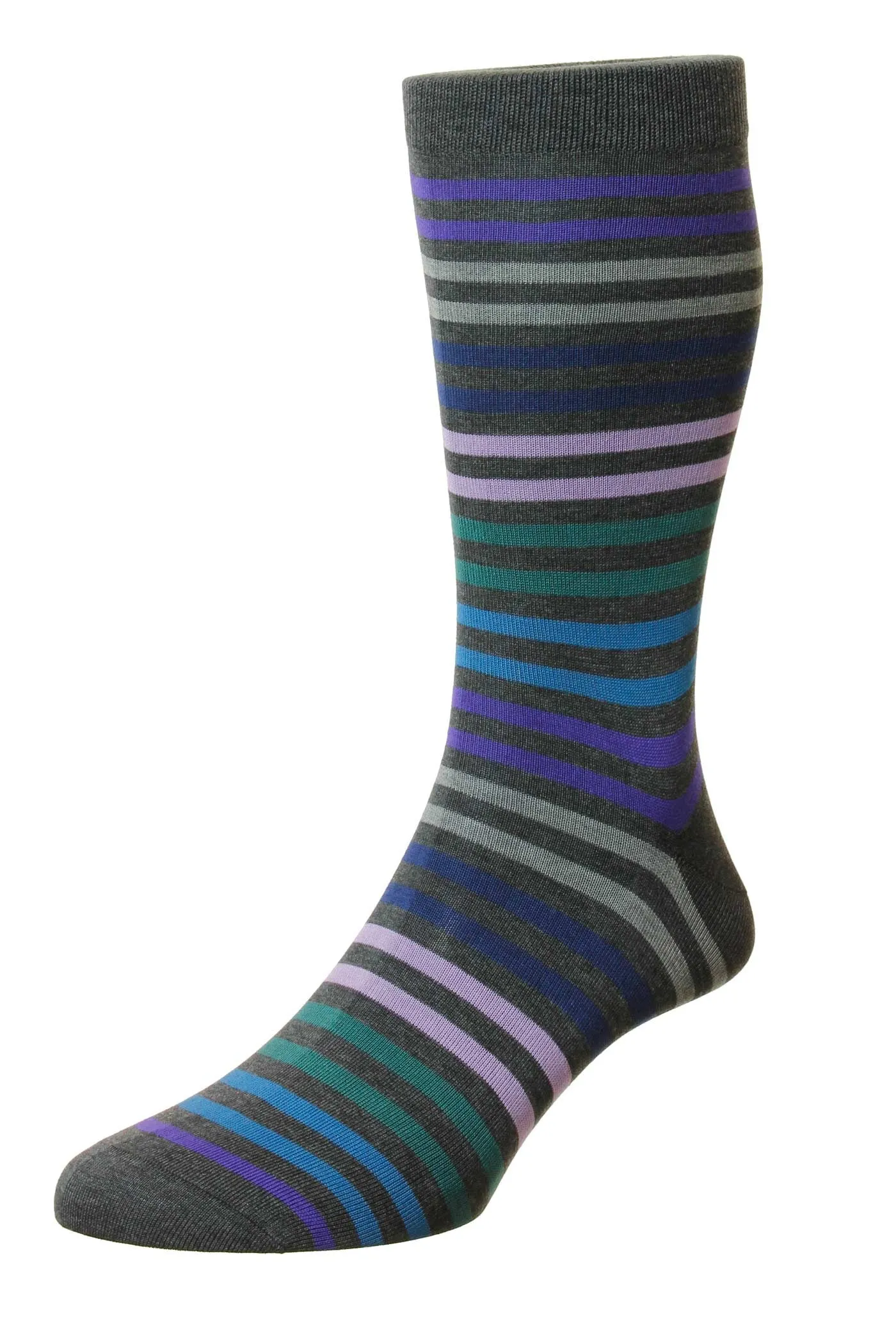 Kilburn Stripe Cotton Lisle Socks
