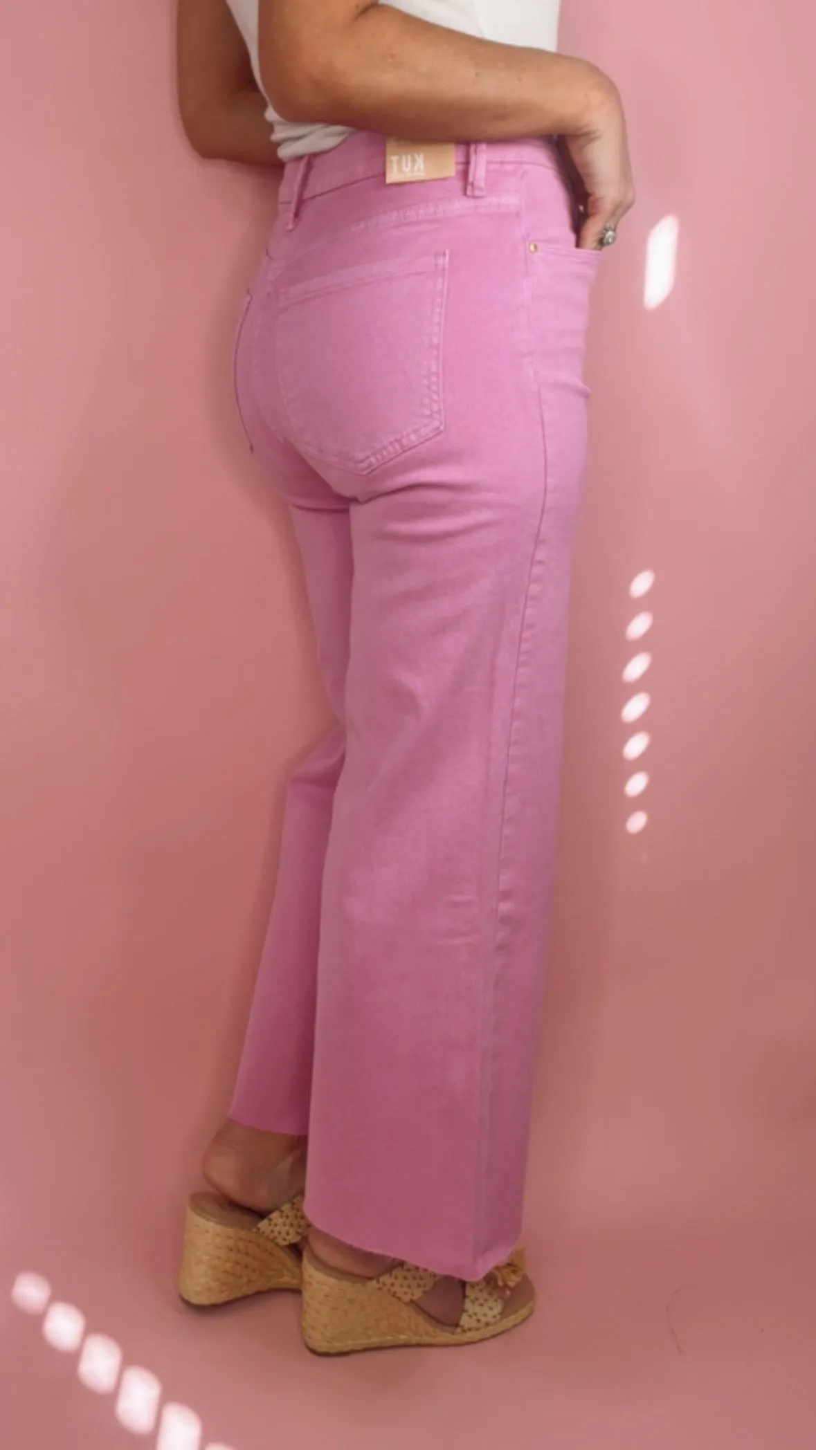 Kut Meg High Rise Wide Leg in Peony