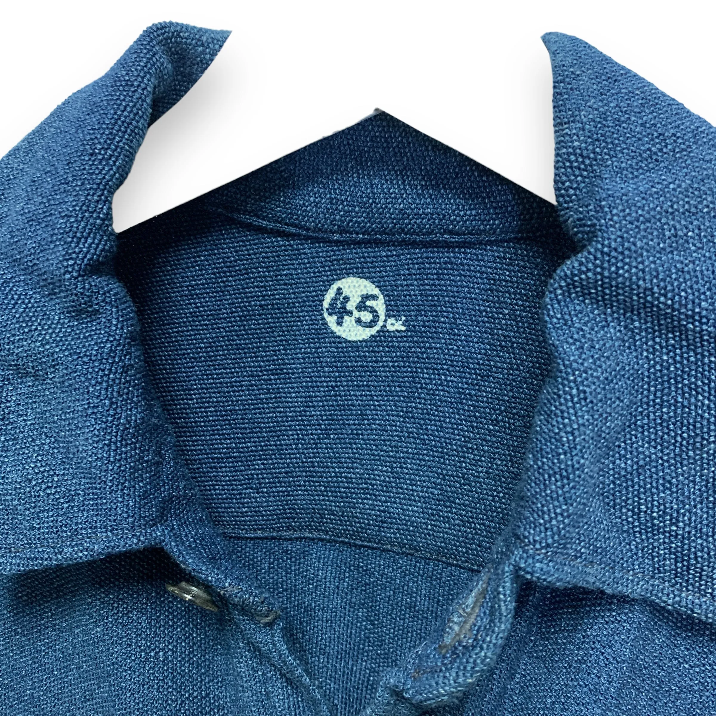 [L] 45rpm Woven Cotton Indigo Work Smock Jacket Coat