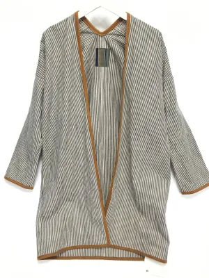 [L] Visvim ICT 16AW Sanjuro Coat Hickory Stripe Cotton Linen
