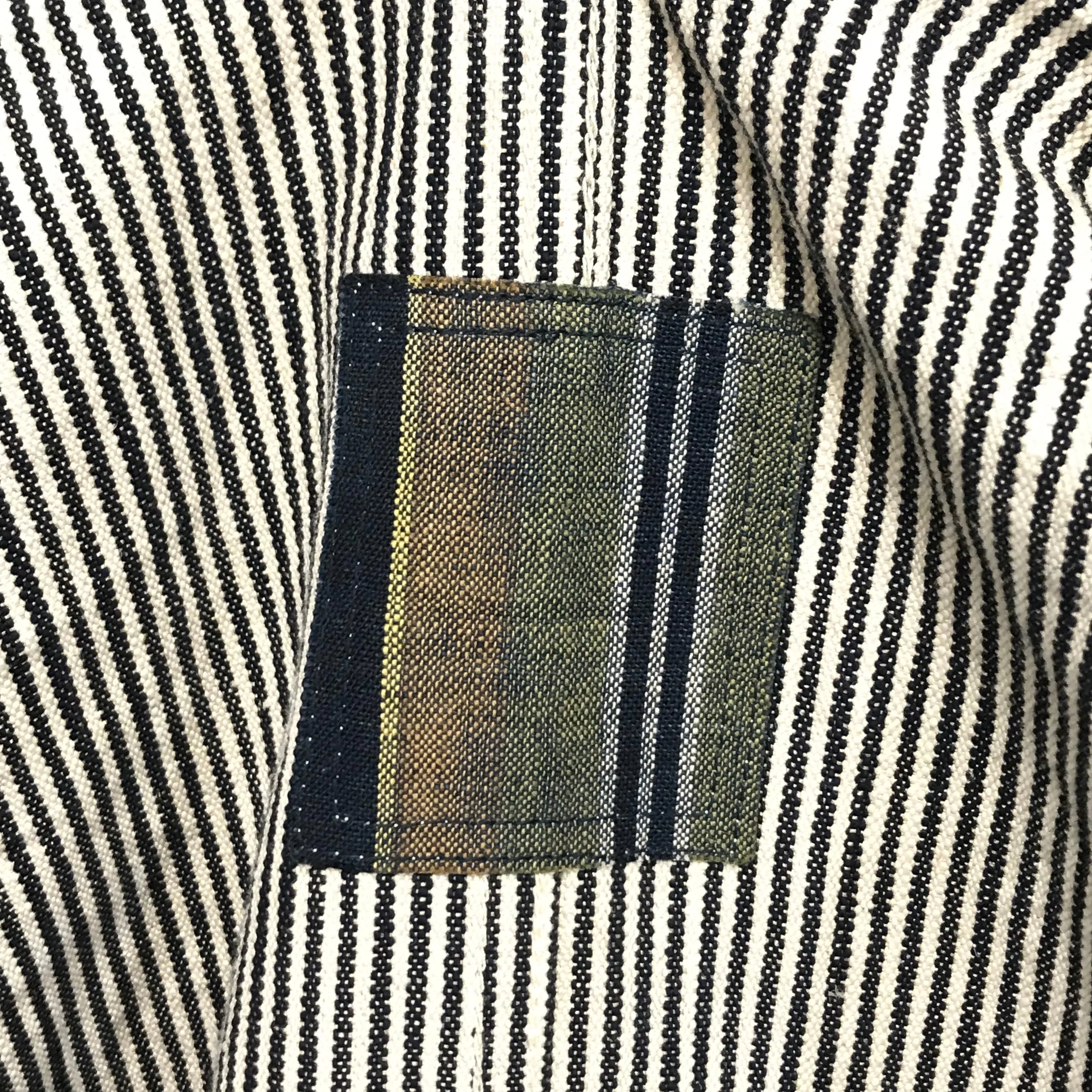 [L] Visvim ICT 16AW Sanjuro Coat Hickory Stripe Cotton Linen