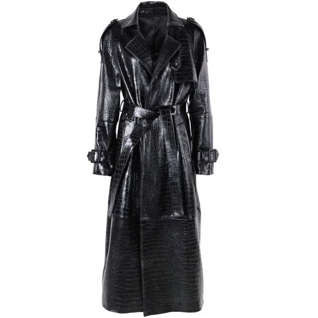 Ladies Genuine Leather Trench Coat