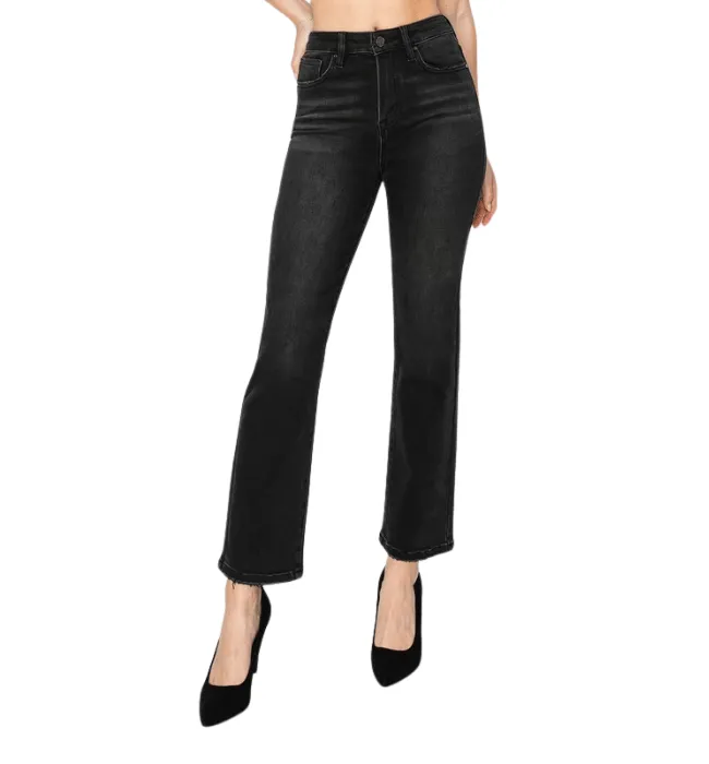 Lani Black Crop Straight Jean
