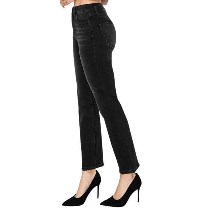 Lani Black Crop Straight Jean