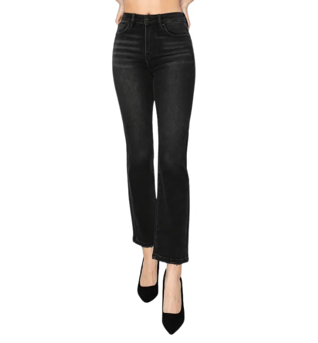 Lani Black Crop Straight Jean