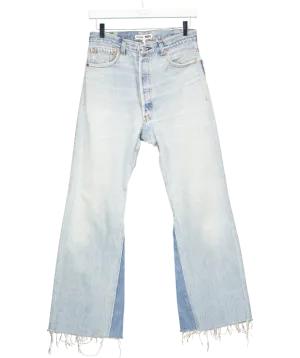 levis Blue High Rise Wide Leg Crop Jeans W27