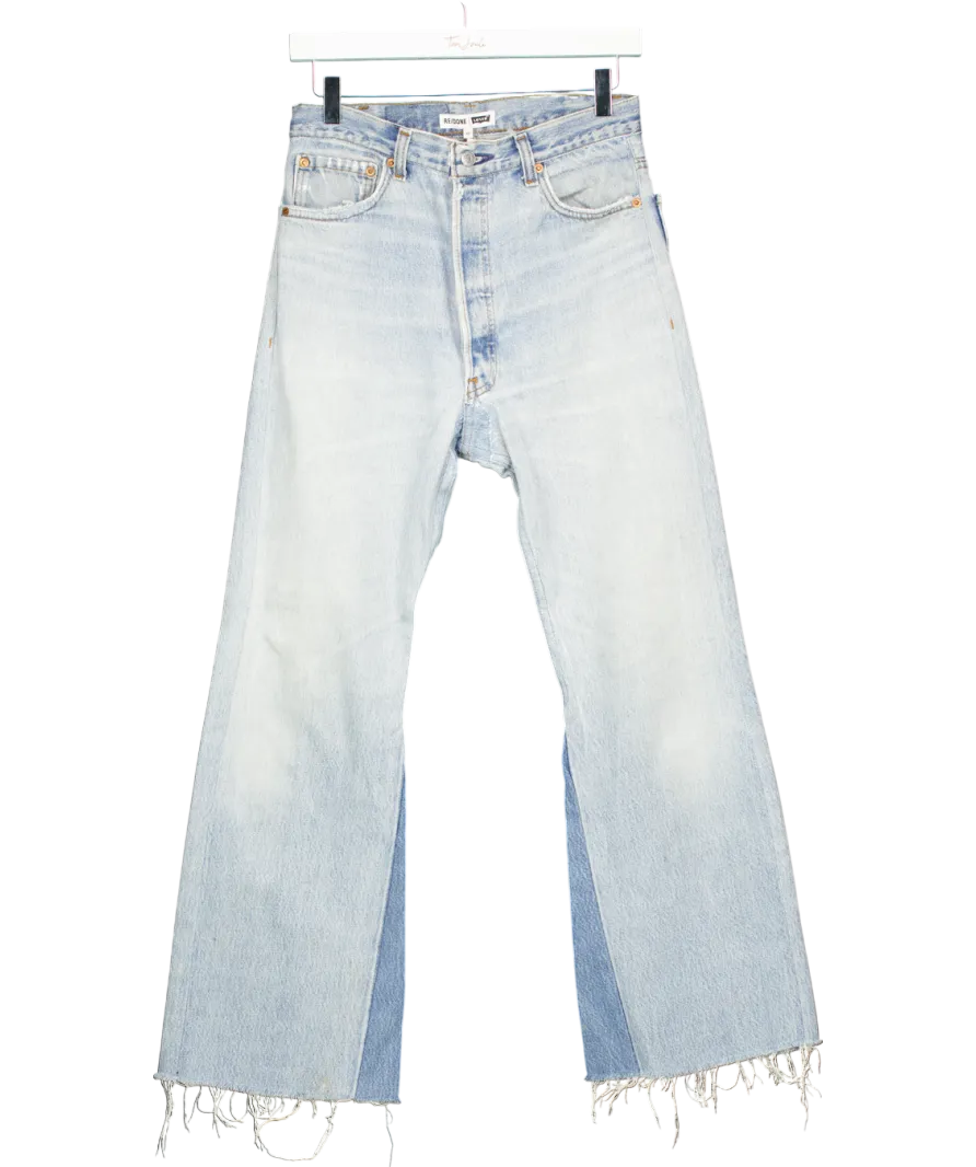 levis Blue High Rise Wide Leg Crop Jeans W27