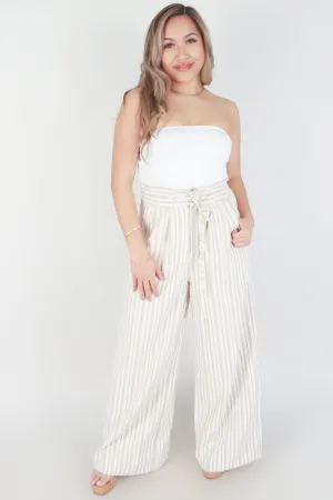 LINED WIDE LEG PANTS