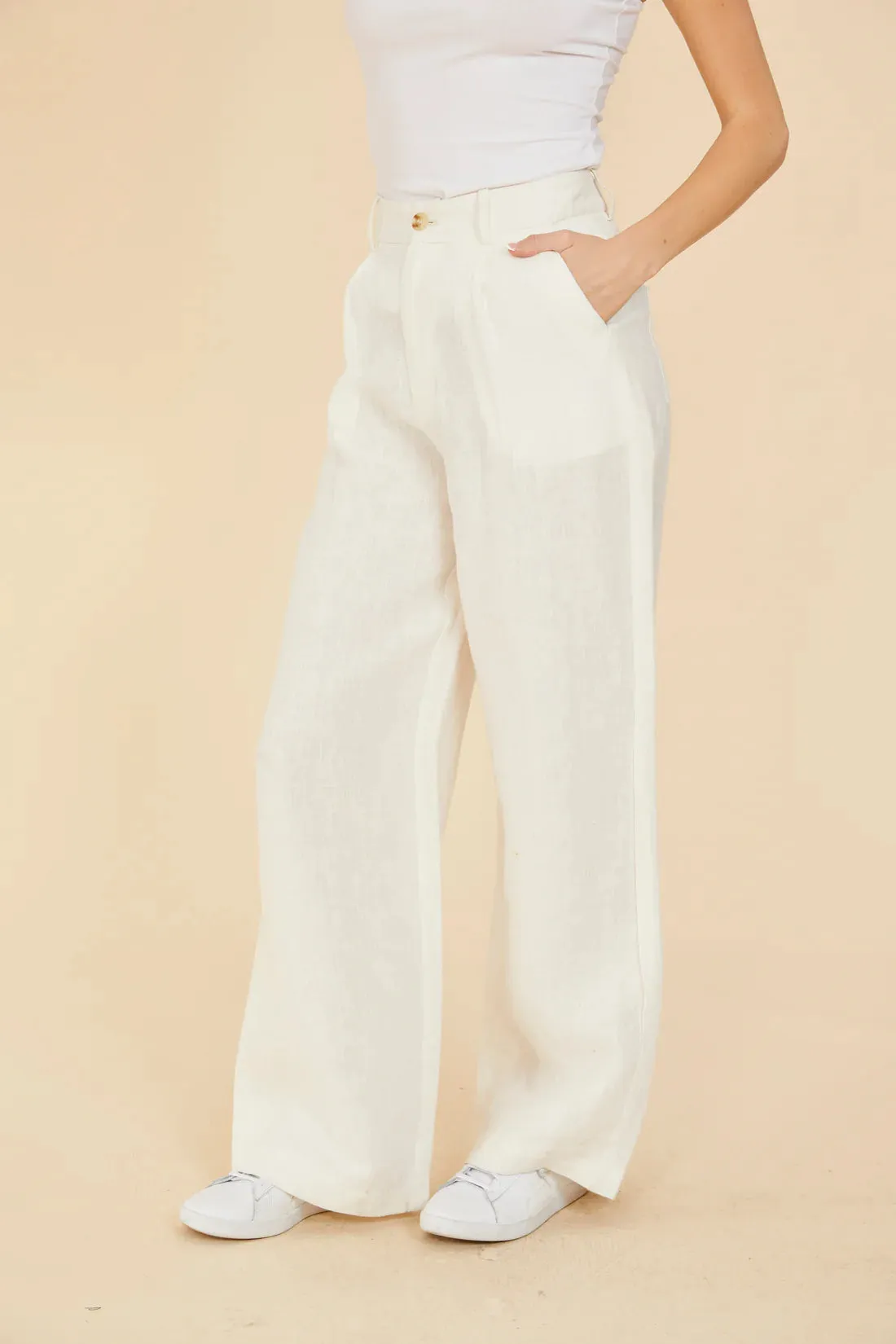 Linen Loose Leg Pant 75428