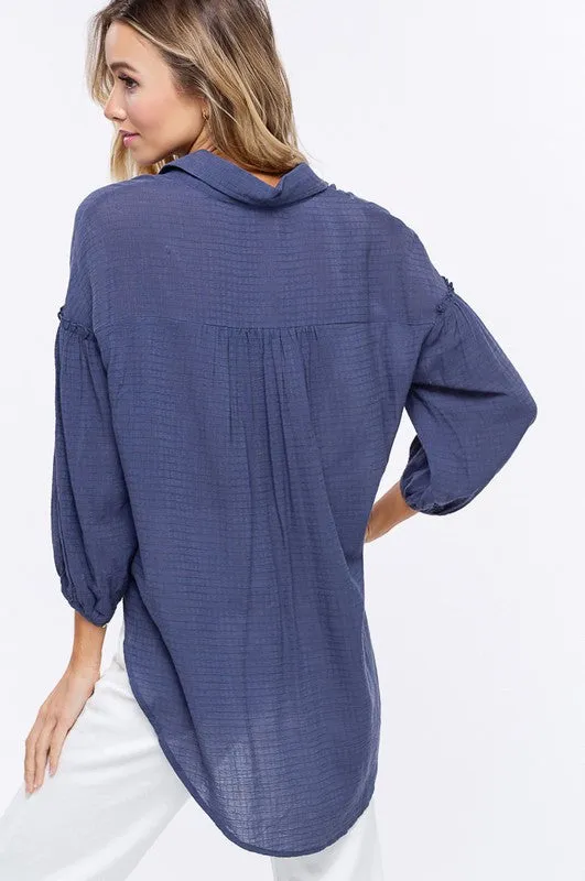 LIZZ BUTTON DOWN BLOUSE