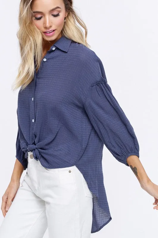 LIZZ BUTTON DOWN BLOUSE