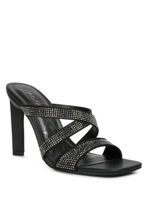 London Rag Wapit Rhinestone Embellished Straps Sandals