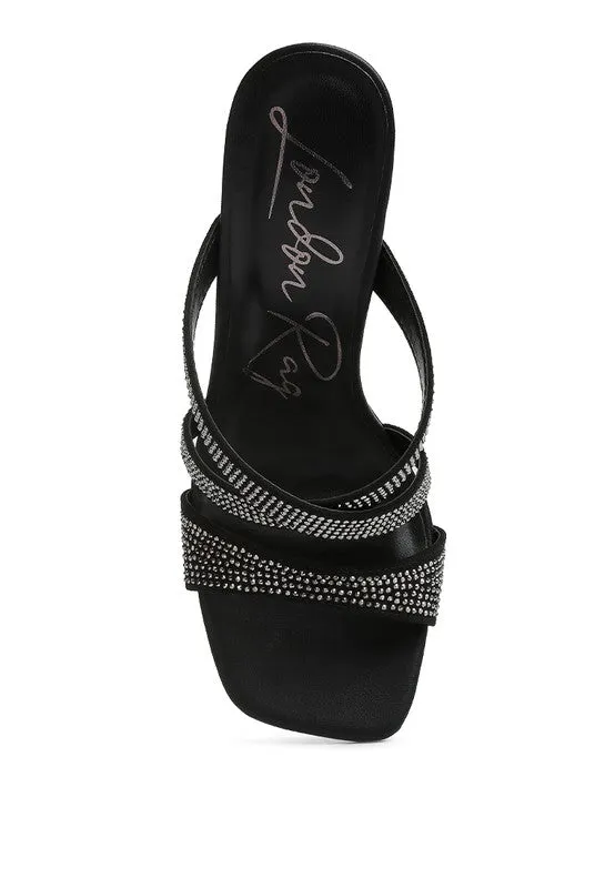 London Rag Wapit Rhinestone Embellished Straps Sandals