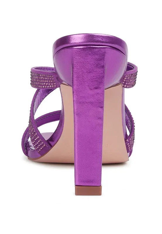 London Rag Wapit Rhinestone Embellished Straps Sandals