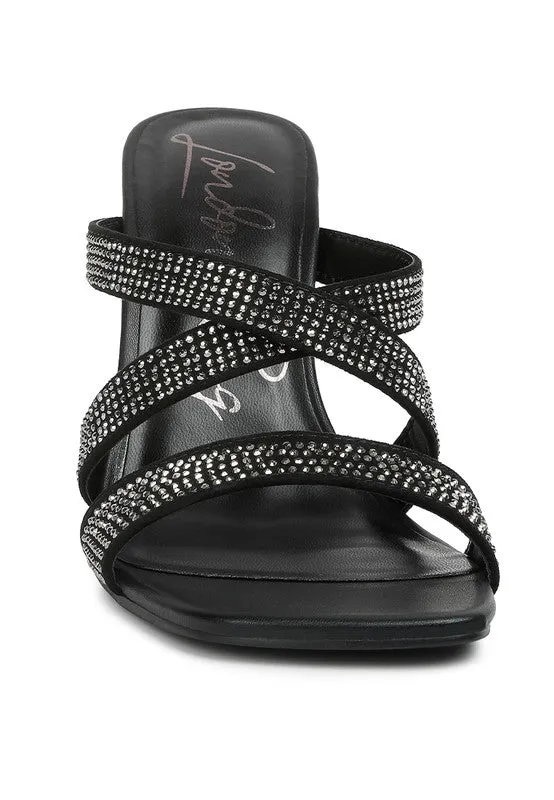 London Rag Wapit Rhinestone Embellished Straps Sandals