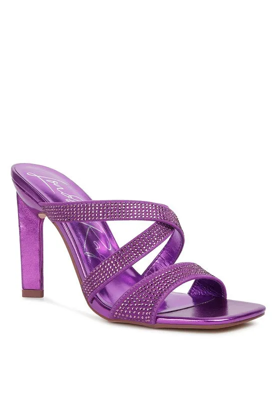 London Rag Wapit Rhinestone Embellished Straps Sandals