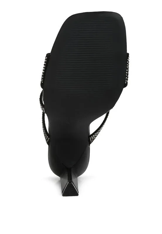 London Rag Wapit Rhinestone Embellished Straps Sandals