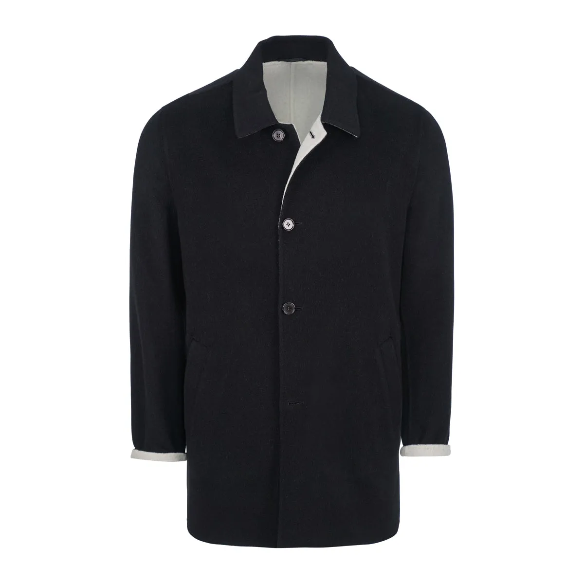 Long Double Sided Cashmere Unlined Overcoat