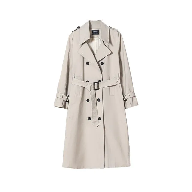 Long Trench Coat Windbreaker