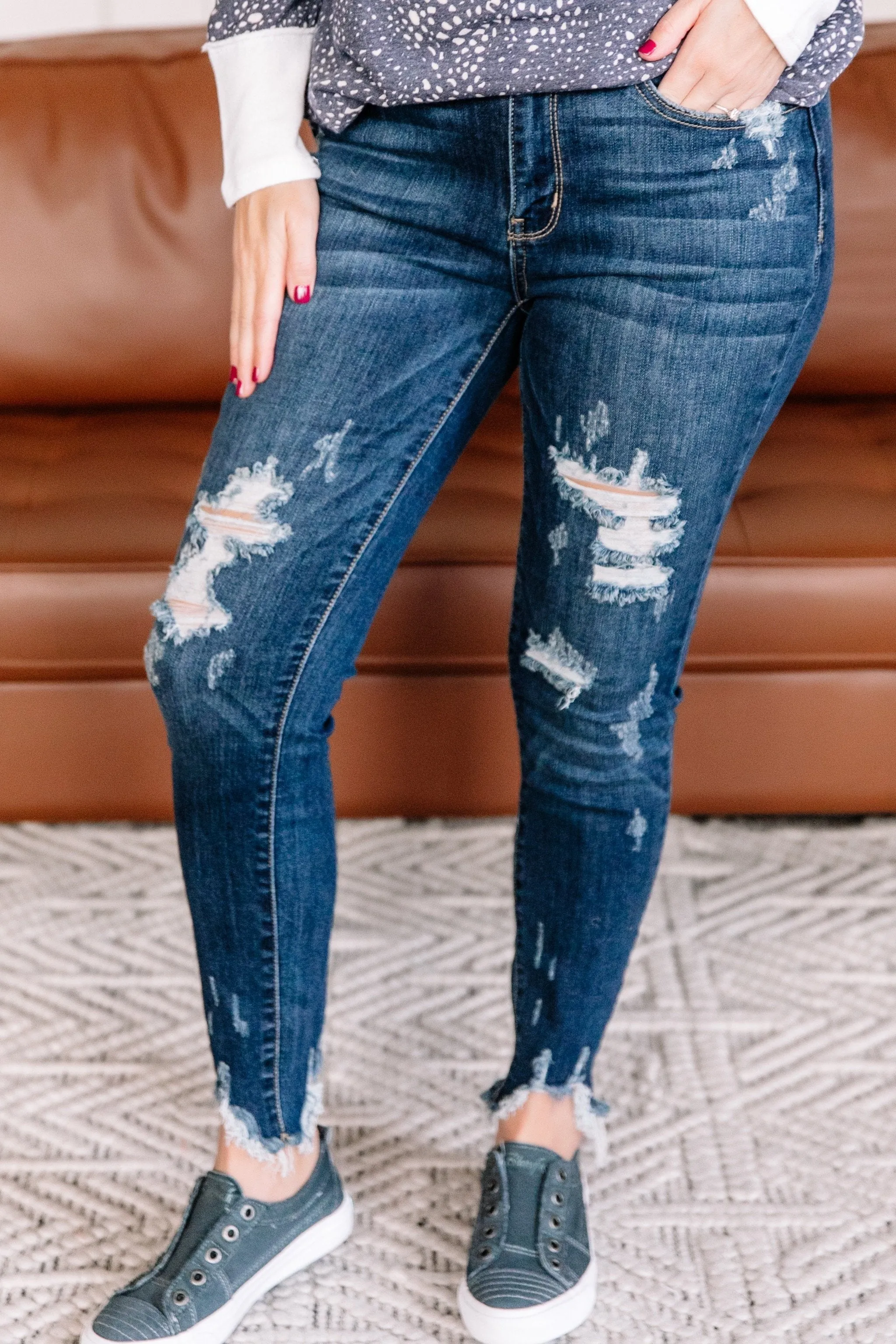 Love In Your Sights Tattered Hem Judy Blue Jeans