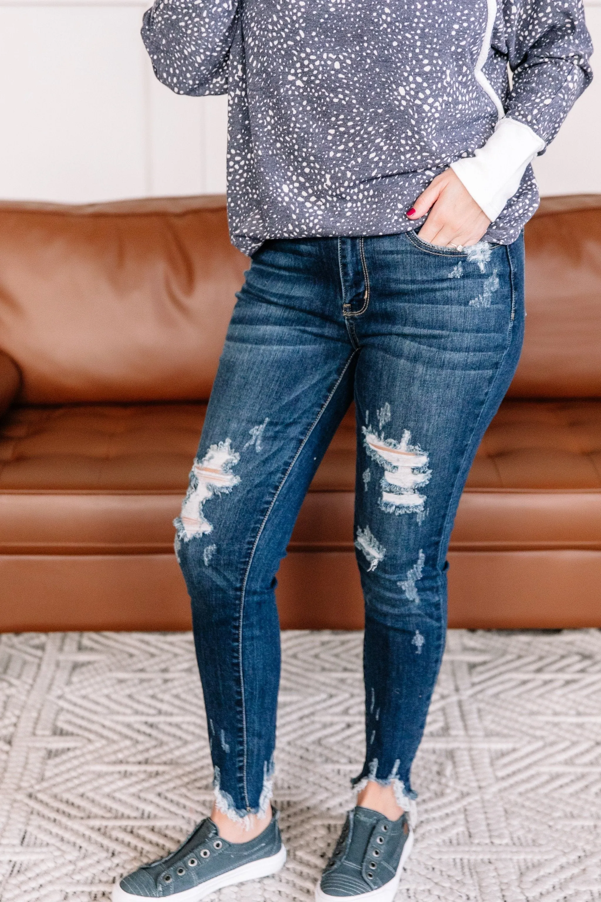 Love In Your Sights Tattered Hem Judy Blue Jeans