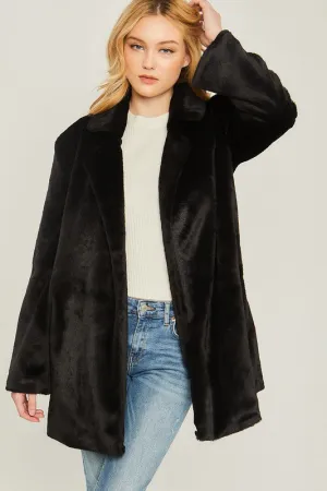 Love Tree Junior Woven Solid Teddy Collar Coat