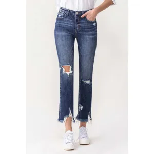Lovervet Jackie Full Size High Rise Crop Straight Leg Jeans