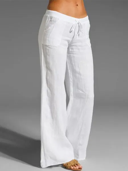 Low Rise Wide Leg Pants