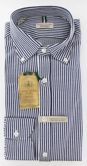 Luigi Borrelli Navy Blue Casual Shirt – Size: Medium US